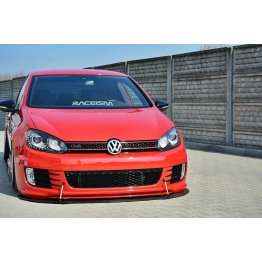 Накладка сплиттер на передний бампер на Volkswagen Golf VI GTI 30TH